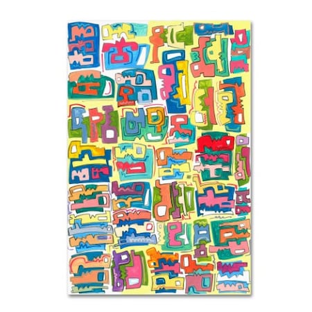 Miguel Balbas 'Colorful Shapes 1' Canvas Art,16x24